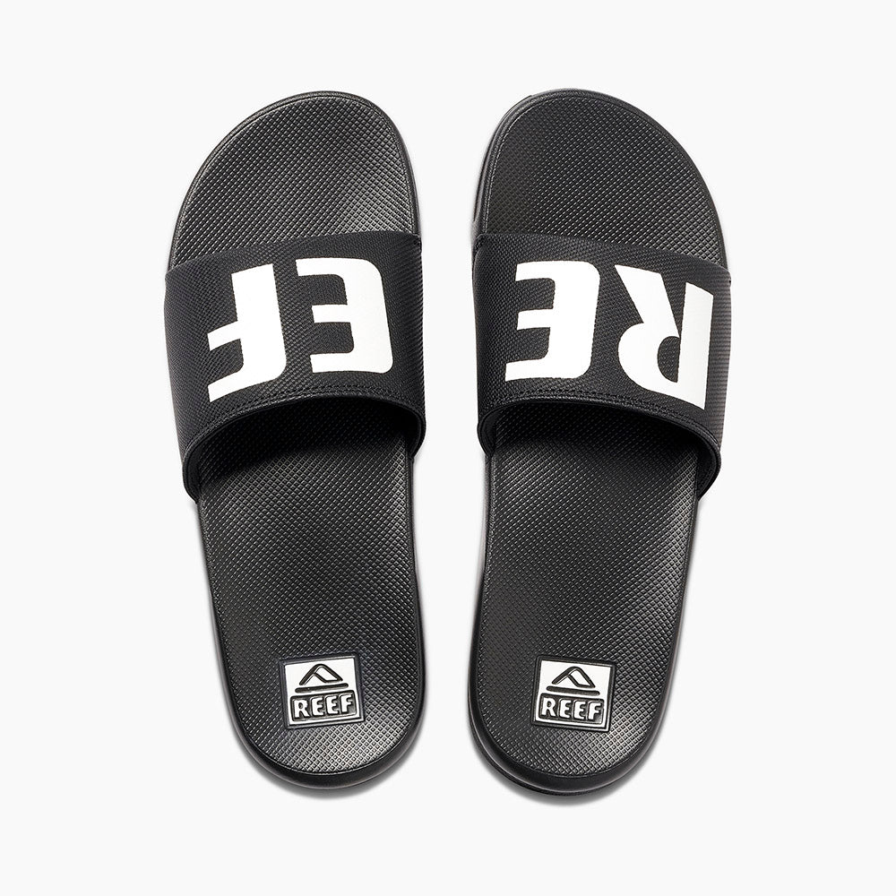 Reef One Slide Black White ManGo Surfing