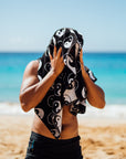Sun Moon | Black | Beach Towels - ManGo Surfing