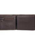 Mac Tri-Fold Leather Wallet - Mens Wallet (Medium) - Chocolate Brown - ManGo Surfing