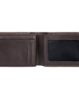 Mac Tri-Fold Leather Wallet - Mens Wallet (Medium) - Chocolate Brown - ManGo Surfing
