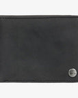 Mac Tri-Fold Leather Wallet - Mens Wallet (Medium) - Black - ManGo Surfing