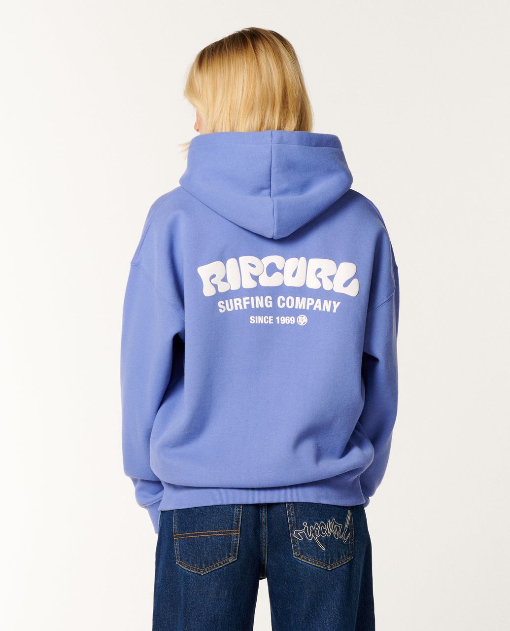 Rip Curl Womens Surf Puff Heritage Hoodie - Mid Blue