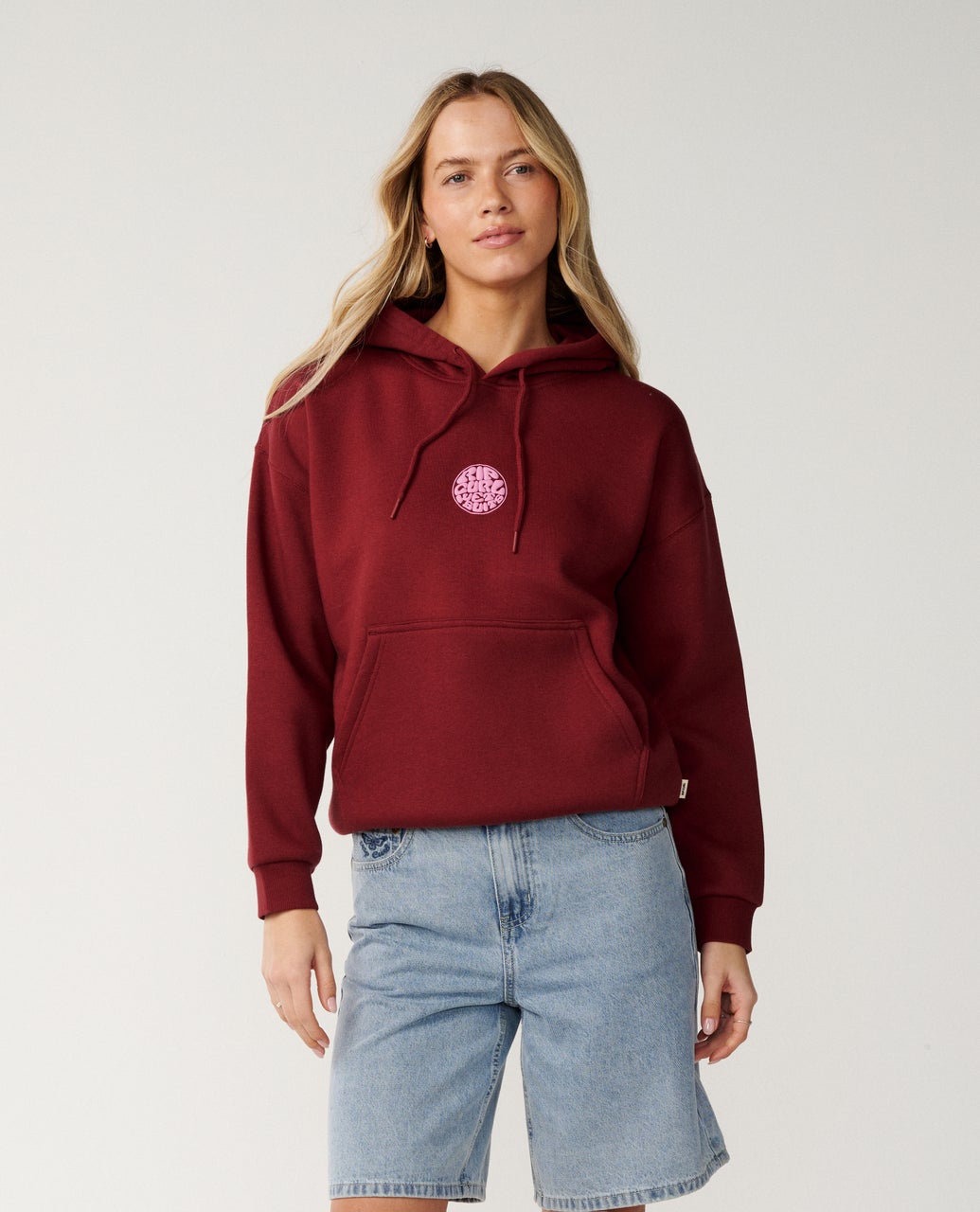 Rip Curl Womens Icons Of Surf Heritage Hoodie - Dark Plum