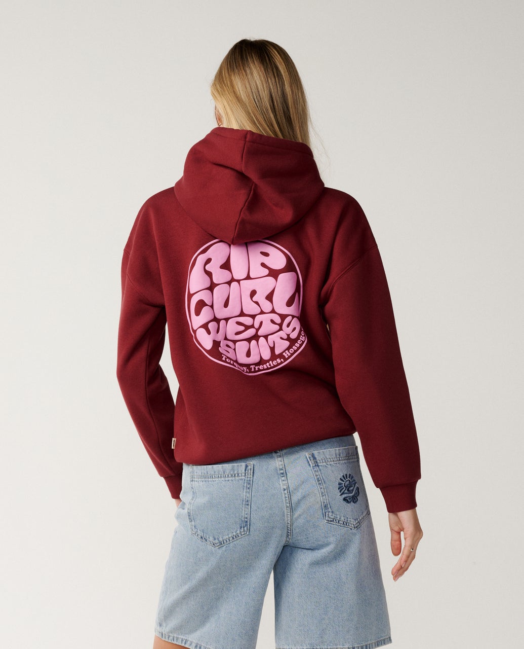 Rip Curl Womens Icons Of Surf Heritage Hoodie - Dark Plum