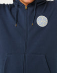 Rip Curl Mens Streamline Zip Through Fleece Hoodie - Dark Navy