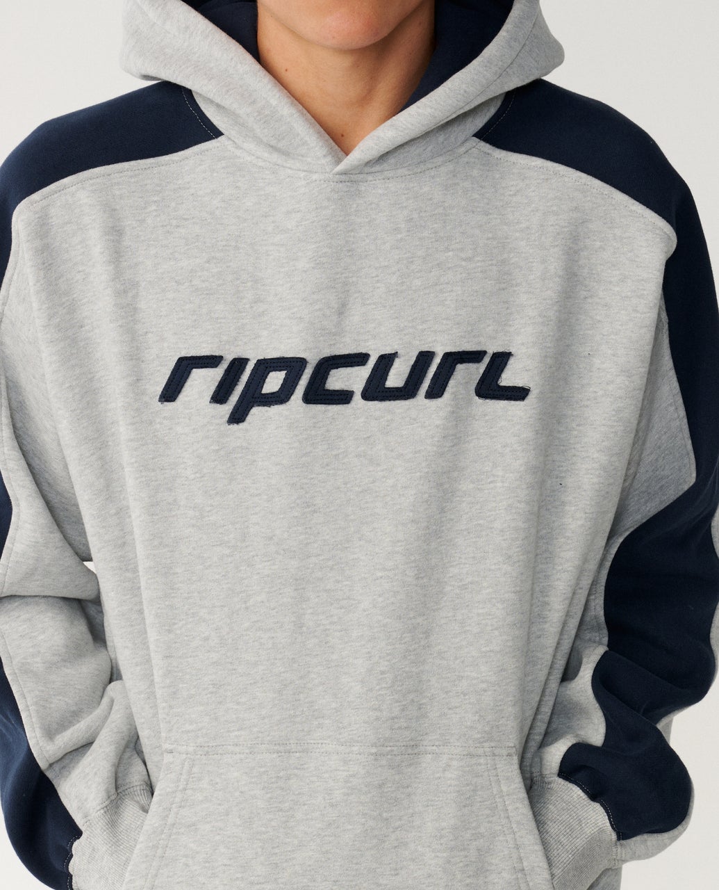 Rip Curl Mens Archive Panel Hoodie Fleece - Grey Marle