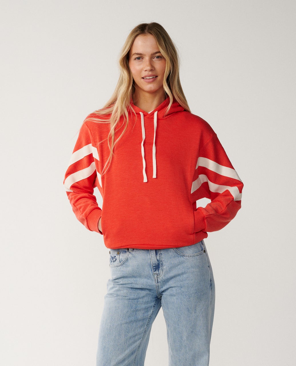 Rip Curl Womens Surf Revival Relaxed Hoodie Fleece - Red