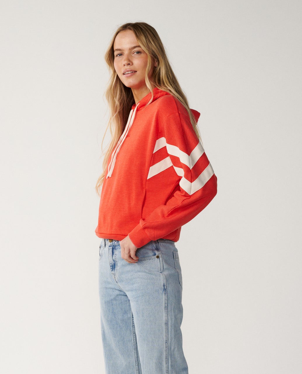Rip Curl Womens Surf Revival Relaxed Hoodie Fleece - Red