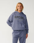 Rip Curl Womens Varsity Sports Oversize Hoodie - Blue Grey