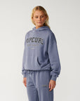 Rip Curl Womens Varsity Sports Oversize Hoodie - Blue Grey