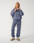 Rip Curl Womens Varsity Sports Oversize Hoodie - Blue Grey