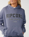 Rip Curl Womens Varsity Sports Oversize Hoodie - Blue Grey