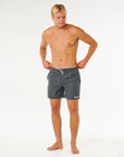 Rip Curl Mens Streamline Heather Volley Boardshorts - Black Heather