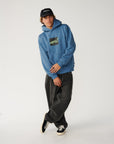 Rip Curl Mens Rip Script Icon Hoodie Fleece - Blue Fin
