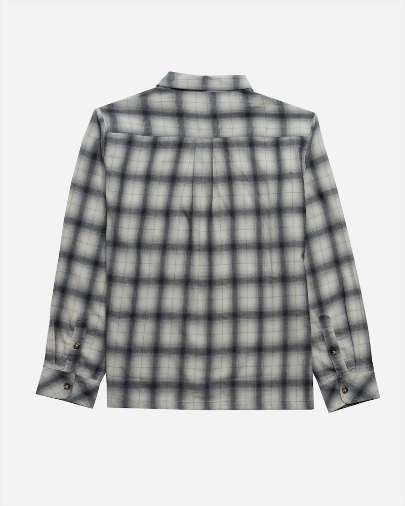 Lost Mens Rowdy Woven Plaid Long Sleeve Shirt - Oatmeal