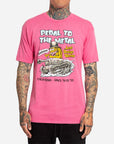 Lost Mens Pedal to the Metal Vintage Dye T-Shirt - Psycho Pink