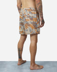 Lost Mens Prism E-Waist 16" Beachshort - Lizard Camo Orange