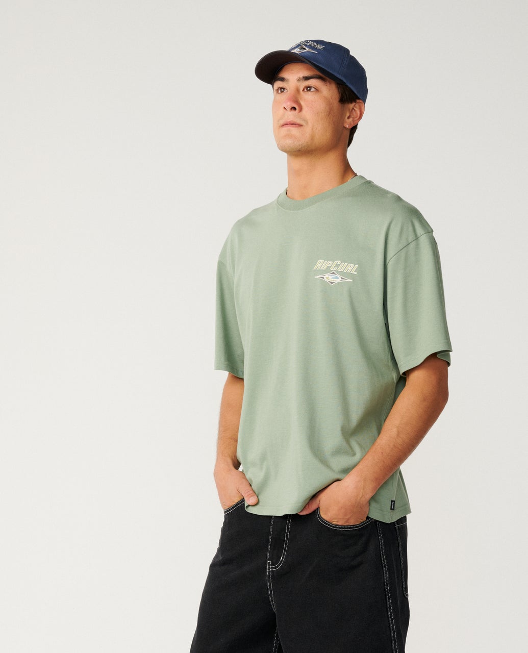 Rip Curl Mens Heritage Icon T-Shirt - Sage