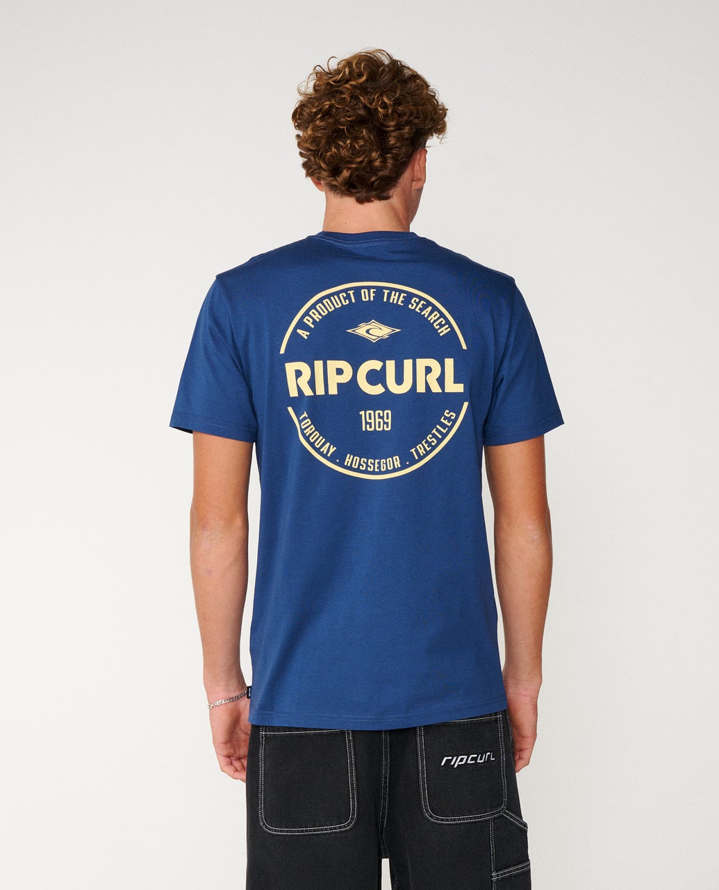 Rip Curl Mens Staple Standard T-Shirt - Light Navy