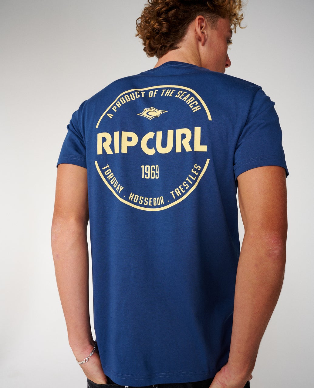 Rip Curl Mens Staple Standard T-Shirt - Light Navy