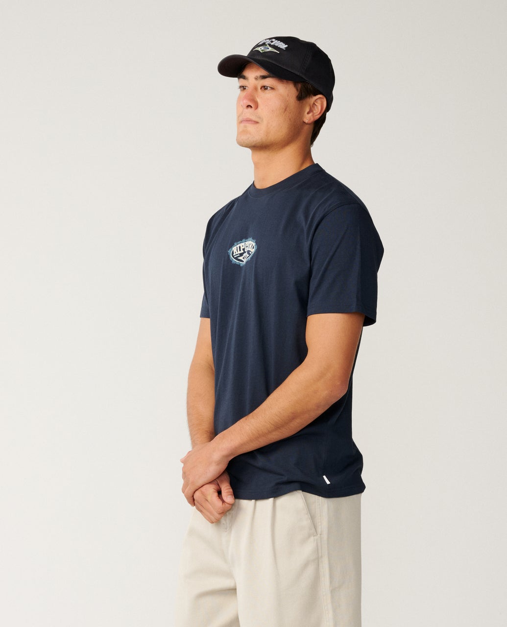Rip Curl Mens Disorder Oval Relaxed T-Shirt - Navy