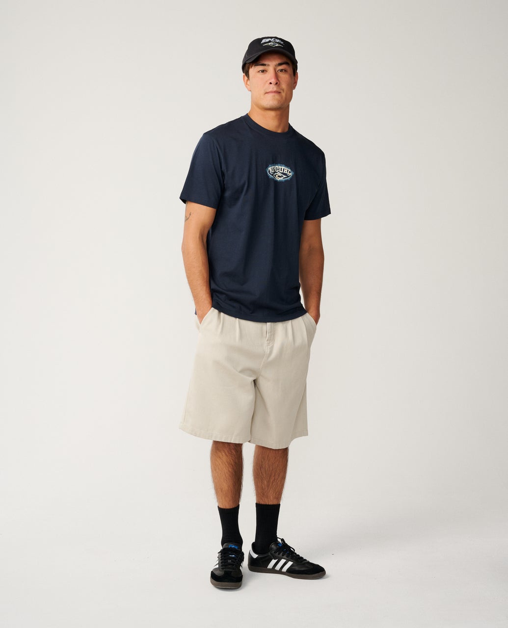 Rip Curl Mens Disorder Oval Relaxed T-Shirt - Navy