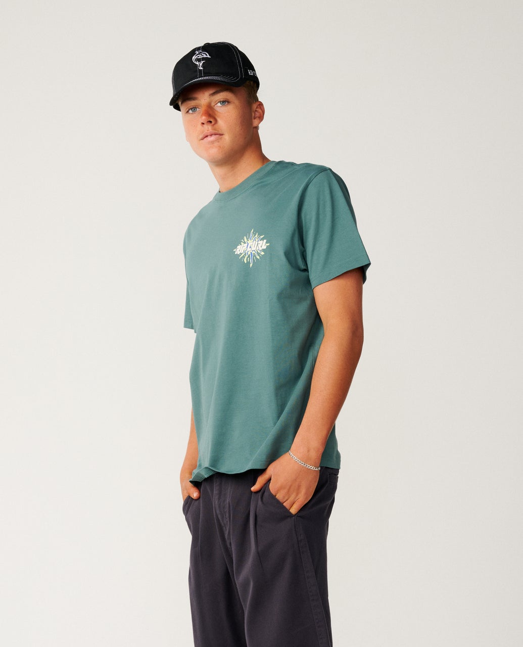 Rip Curl Mens Disorder Burst Relaxed T-Shirt - Muted Green