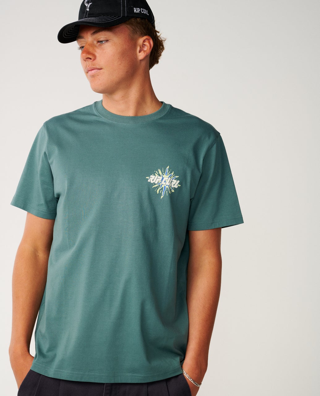 Rip Curl Mens Disorder Burst Relaxed T-Shirt - Muted Green