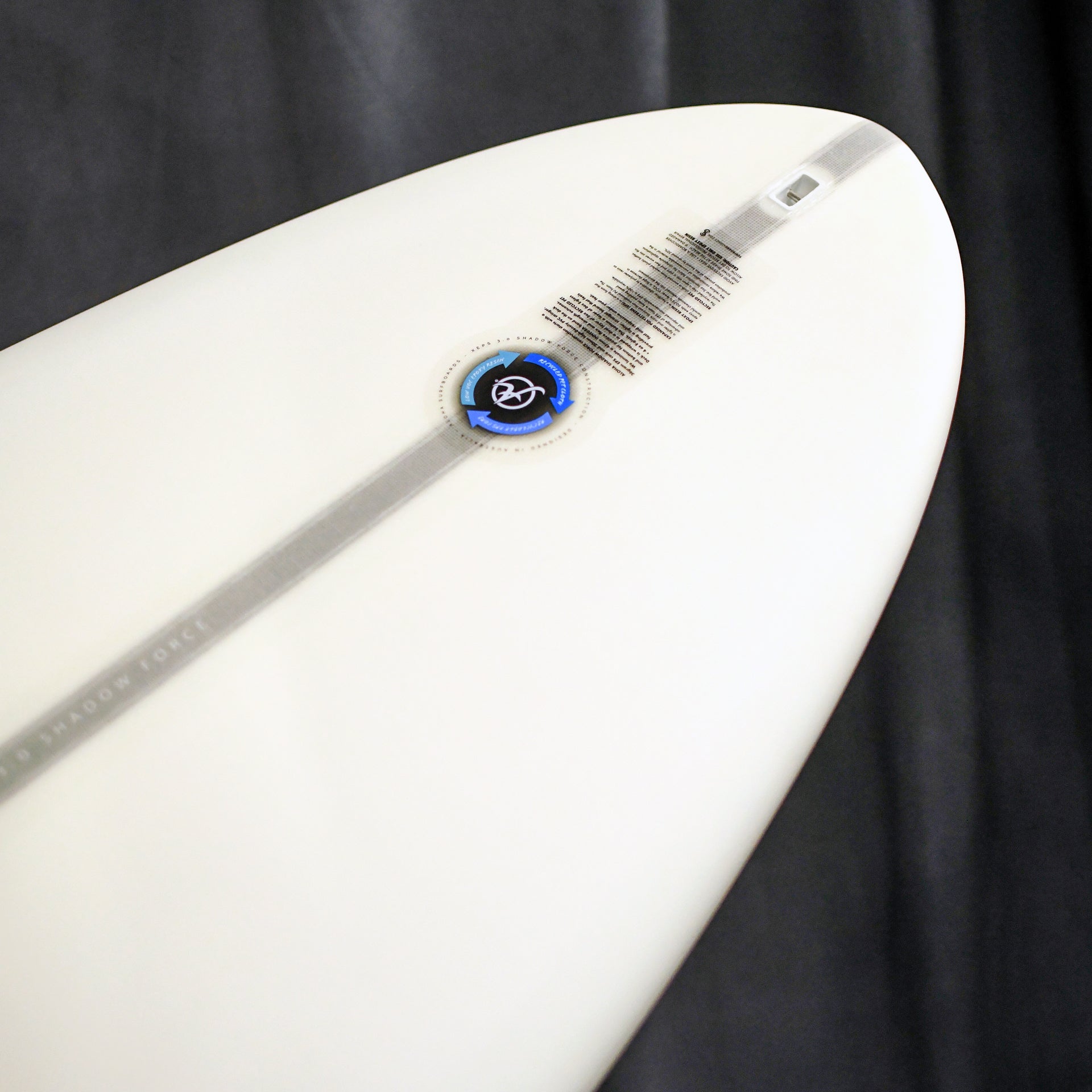 Aloha Skipper 5F Shadow Force Surfboard - Clear/Metal Stringer - ManGo Surfing