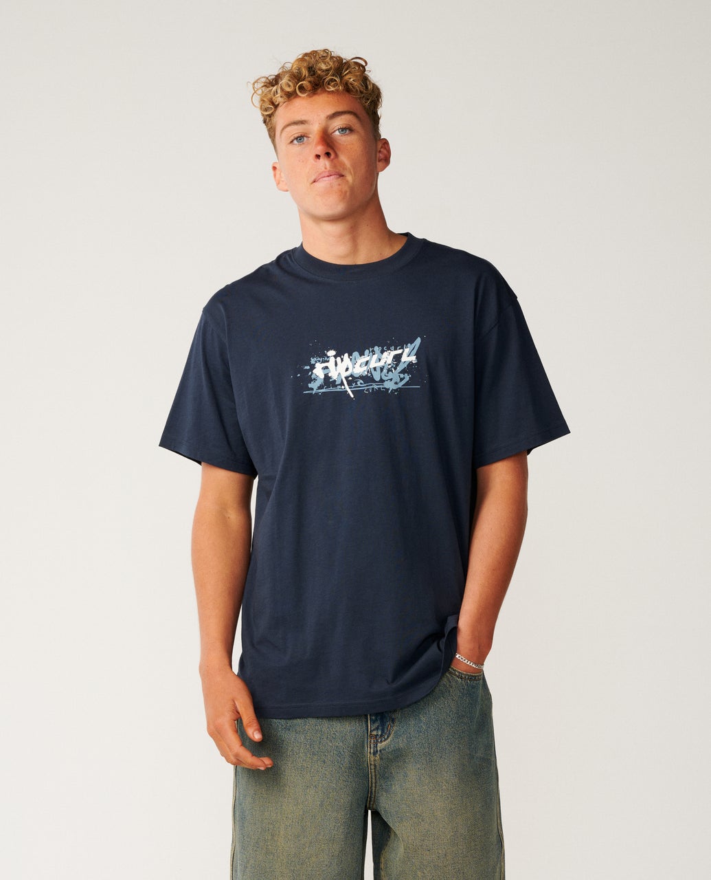 Rip Curl Mens Archive Mashup Loose T-Shirt - Dark Navy