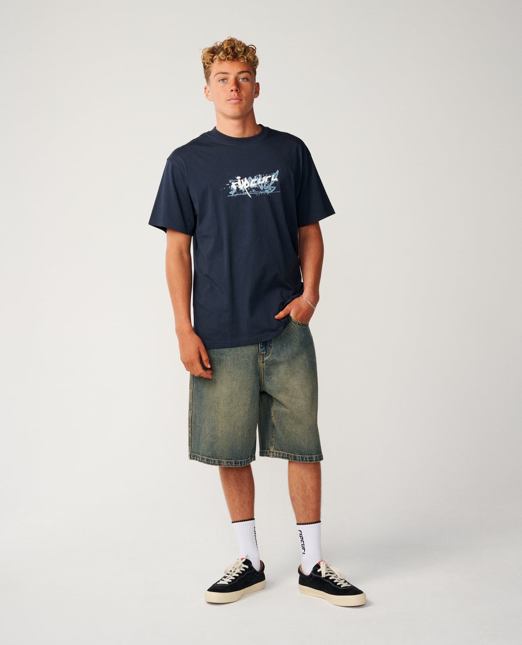 Rip Curl Mens Archive Mashup Loose T-Shirt - Dark Navy