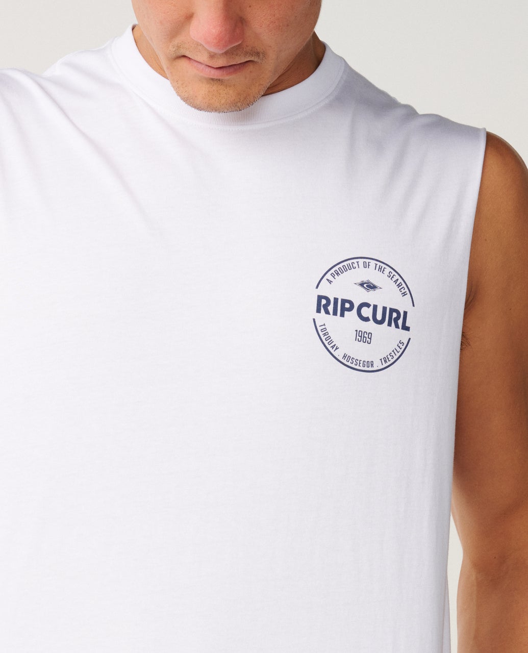 Rip Curl Mens Staple Muscle Sleeveless T-Shirt - White