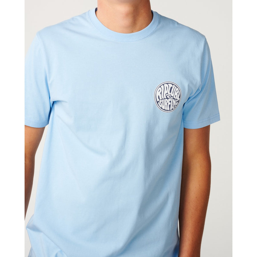 Rip Curl Mens Streamline Chest Logo T-Shirt - Blue Bell
