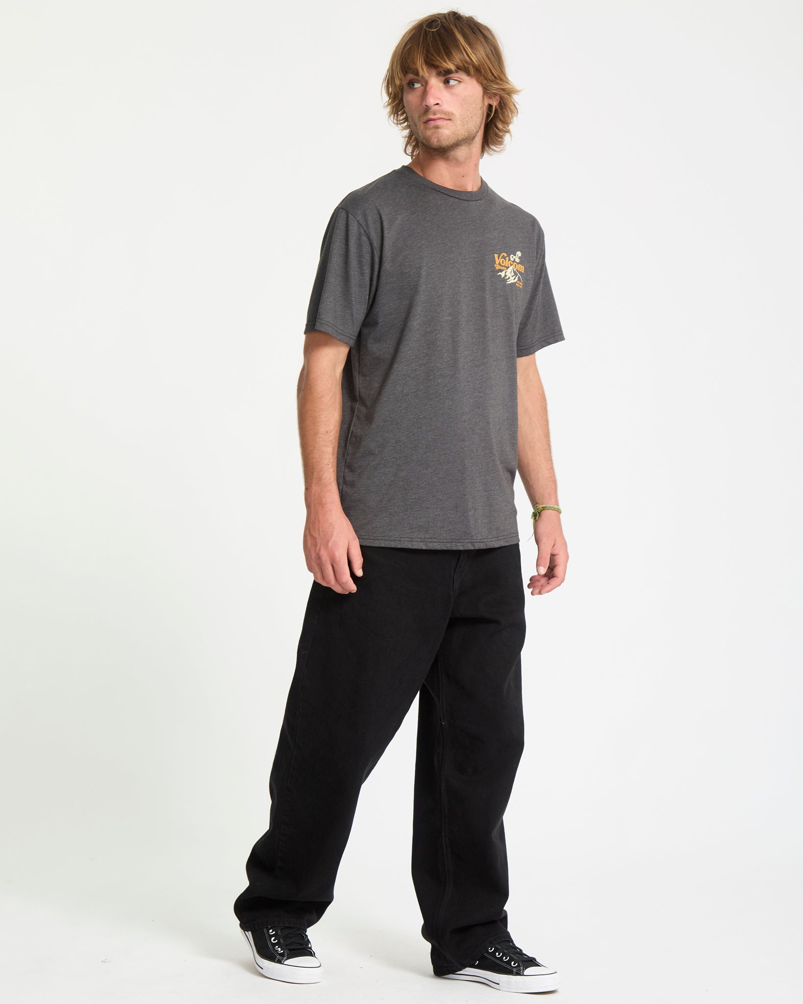Volcom Mens Back Country T-Shirt - Heather Black