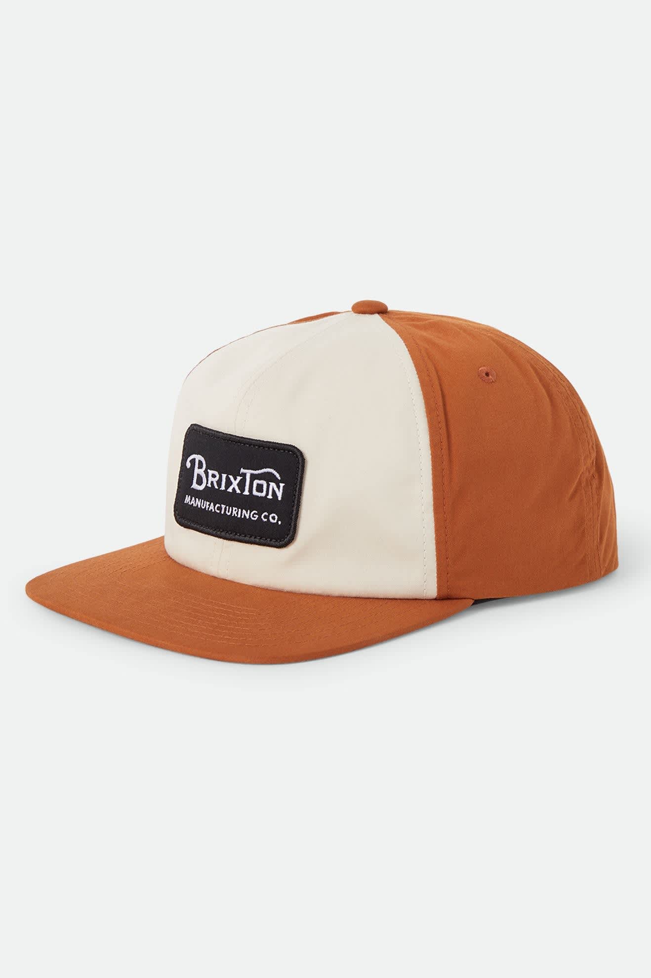 Brixton Grade Snapback Hat - Whitecap/Caramel