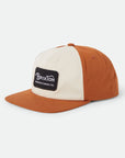 Brixton Grade Snapback Hat - Whitecap/Caramel
