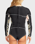 1 mm Long Sleeve Back Zip Springsuit - Womens Bikini Style Wetsuit - Black - ManGo Surfing
