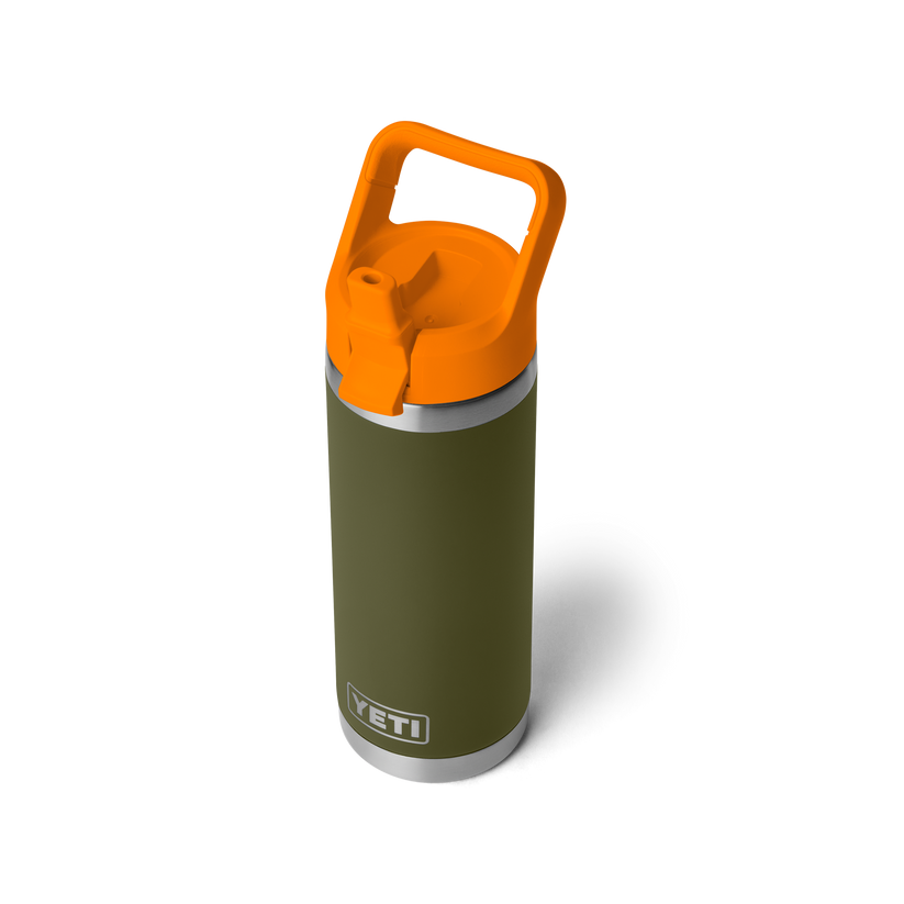 Yeti Rambler 18oz (532 ml) Straw Bottle - Olive/King Crab Orange