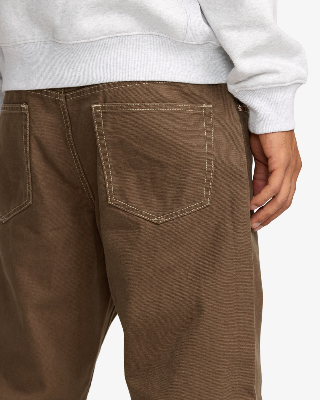RVCA Mens Dayshift 5 Pocket Canvas Trousers - Bombay Brown