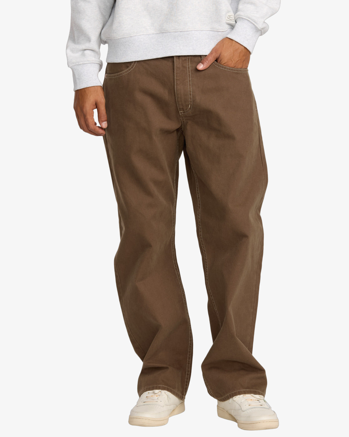 RVCA Mens Dayshift 5 Pocket Canvas Trousers - Bombay Brown