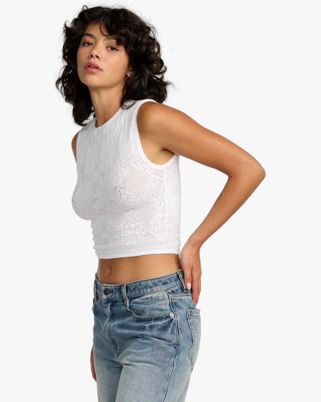 RVCA Womens Shiver Jumper - Whisper White