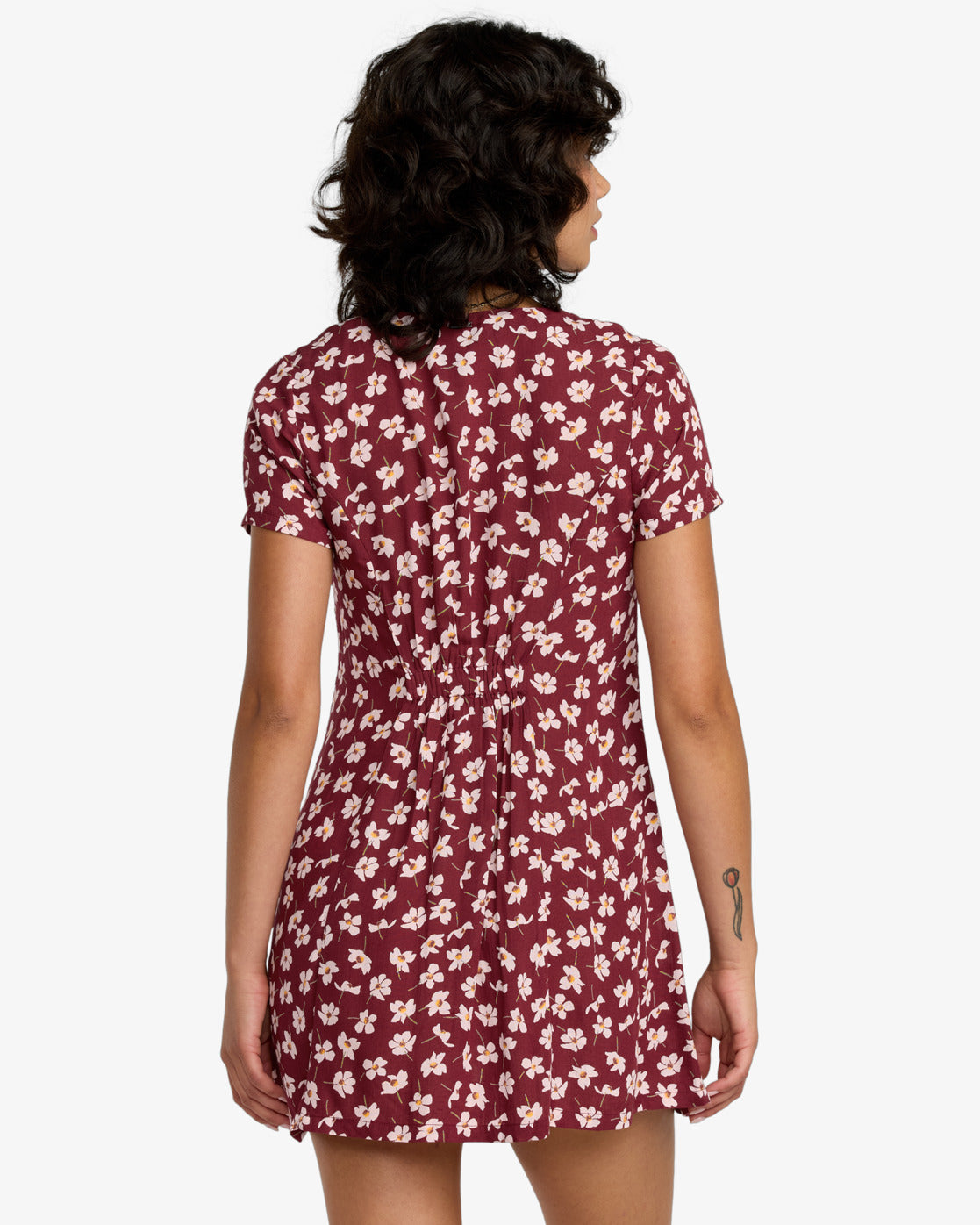 RVCA Womens Understated Buttoned Dress - Cranberry