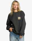 RVCA Womens Baggiefriend Sweatshirt - Pirate Black - ManGo Surfing