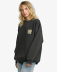 RVCA Womens Baggiefriend Sweatshirt - Pirate Black - ManGo Surfing