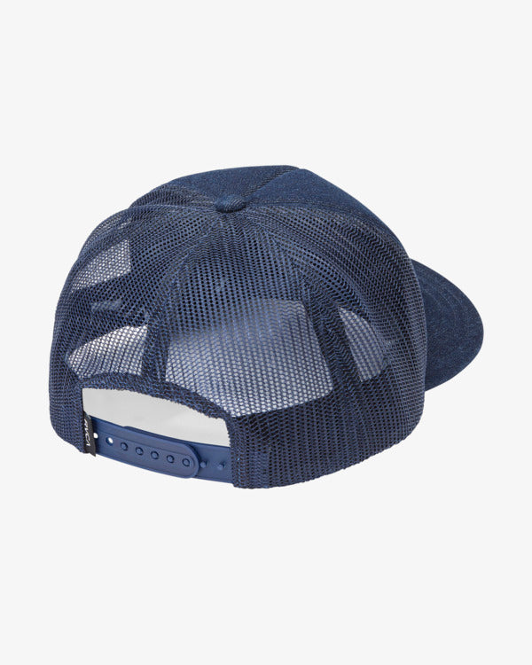 RVCA Mens Dayshift Patch Foamy Trucker Cap - One Size - Indigo