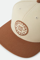 Brixton Oath III Snapback Cap - Khaki/Caramel