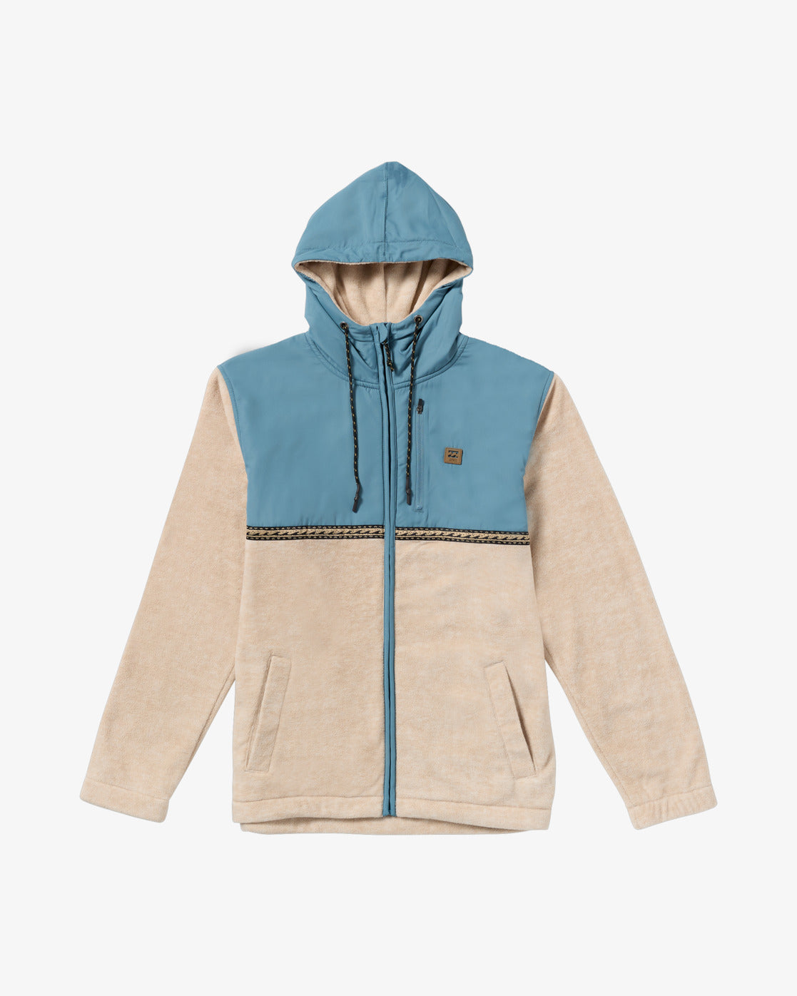 Billabong Mens Boundary Lite Zip Fleece Hoodie - Bleached Sand