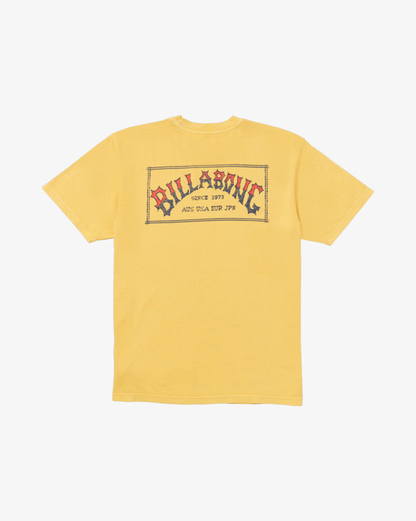 Billabong Mens Original Arch Premium T-Shirt - Vintage Gold