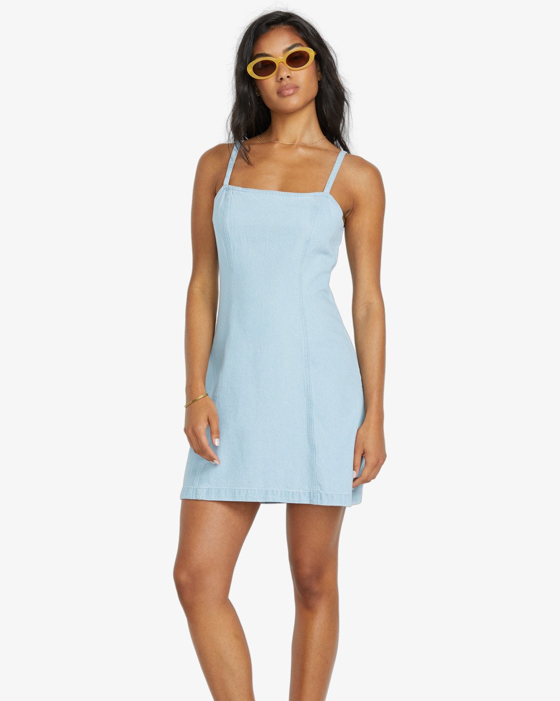 Billabong Womens Stay In The Sun Mini Dress - Salt Blue - ManGo Surfing