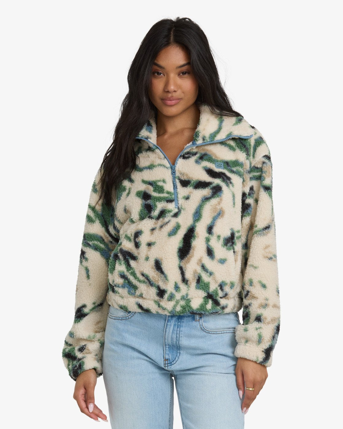 Billabong Womens Barra Half Zip Fleece - Whitecap